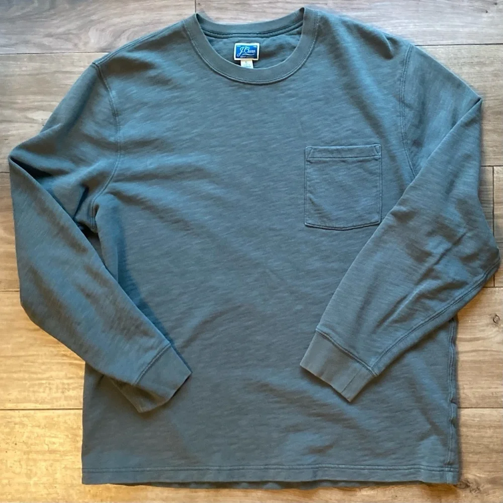 J. Crew Green Crewneck Pullover